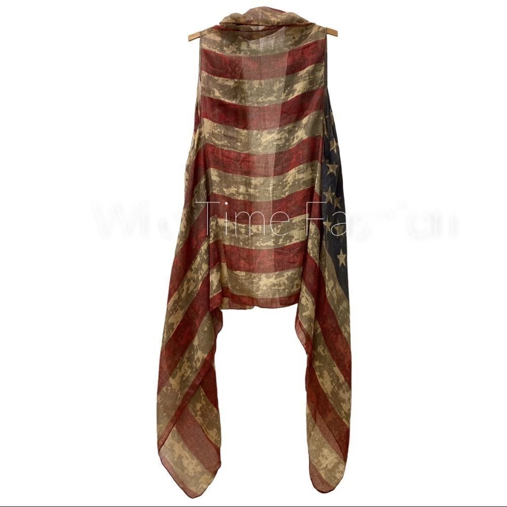 Sleeveless High Low Lightweight Colorful Kimono Vest NEW